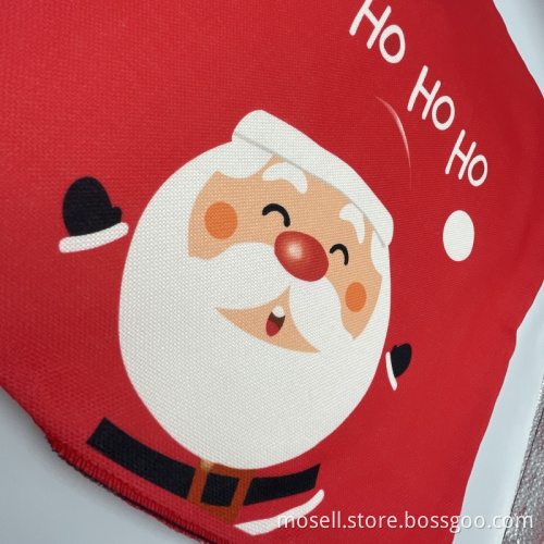 Cartoon Santa Claus Printed Pillow Cover